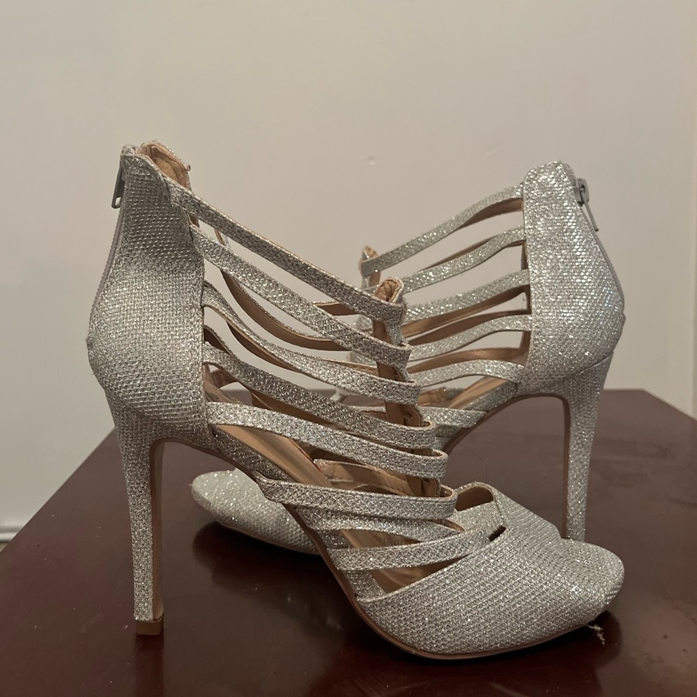 Strappy bling heels